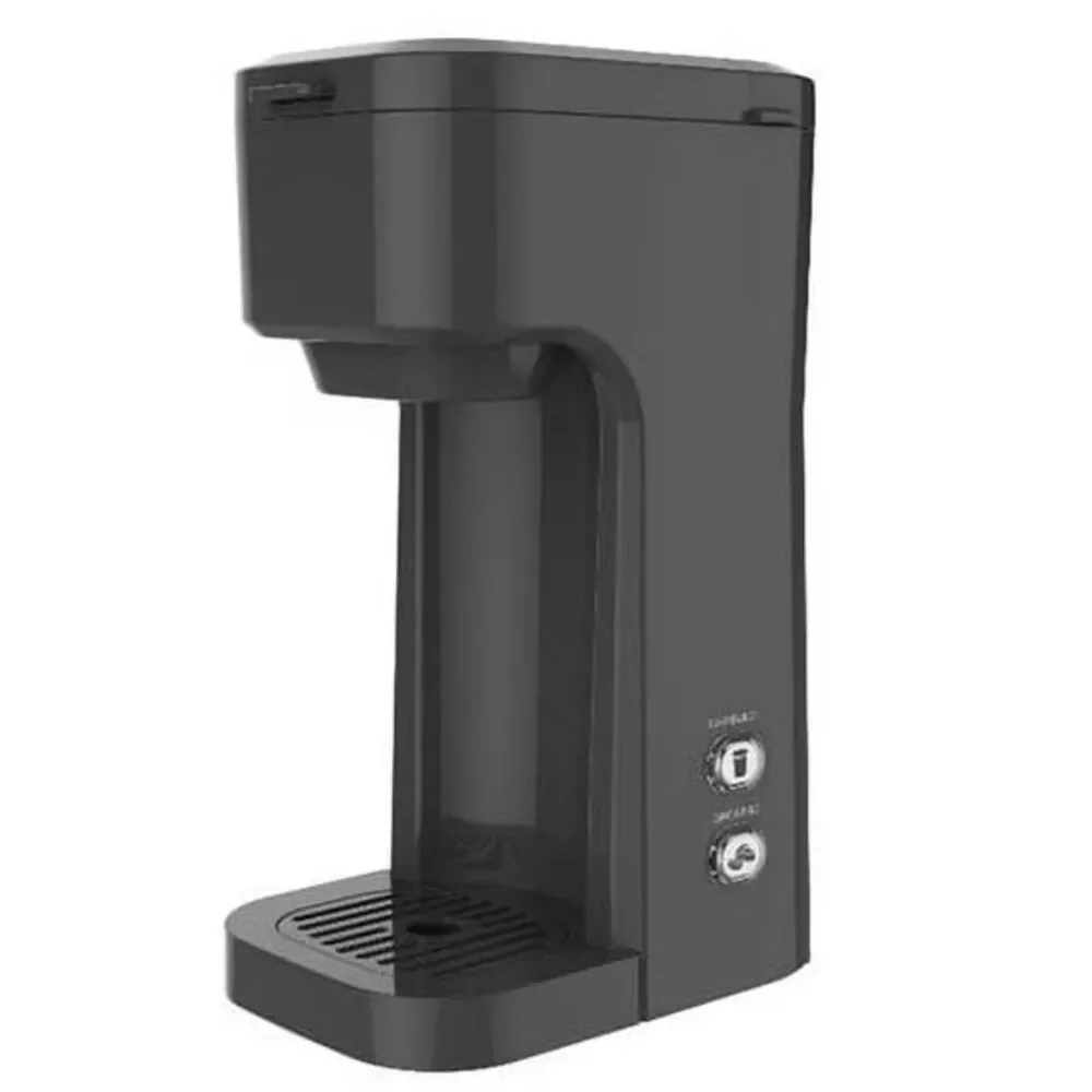 Mainstays Black Matte Dual Brew Coffee Maker, Single Serve, Auto Shutoff, 14oz